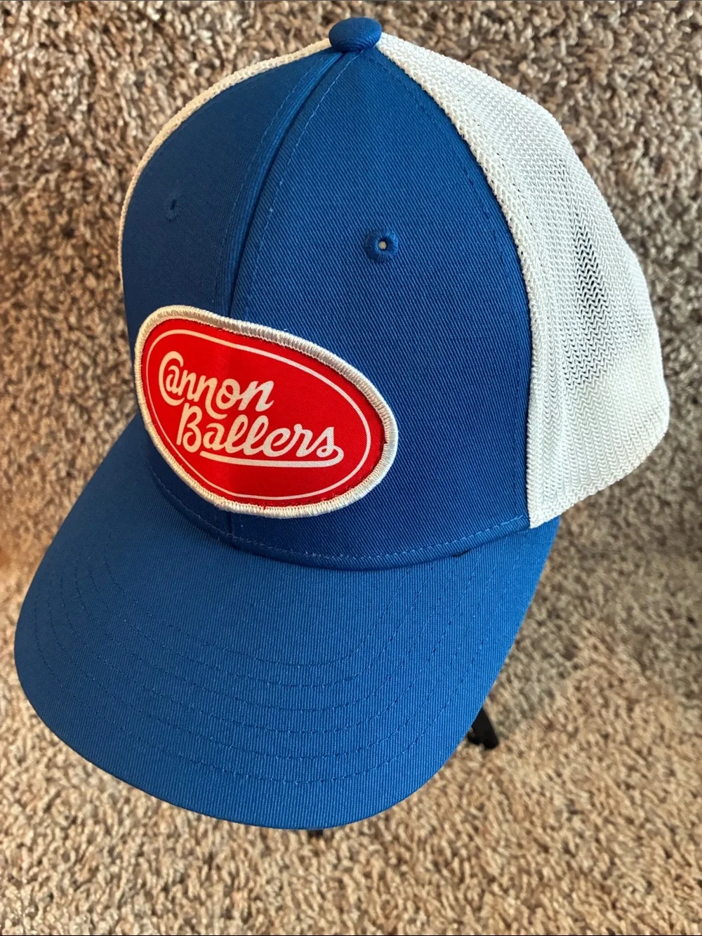 Cannon Ballers Blue & White Mesh SnapBack Trucker Hat